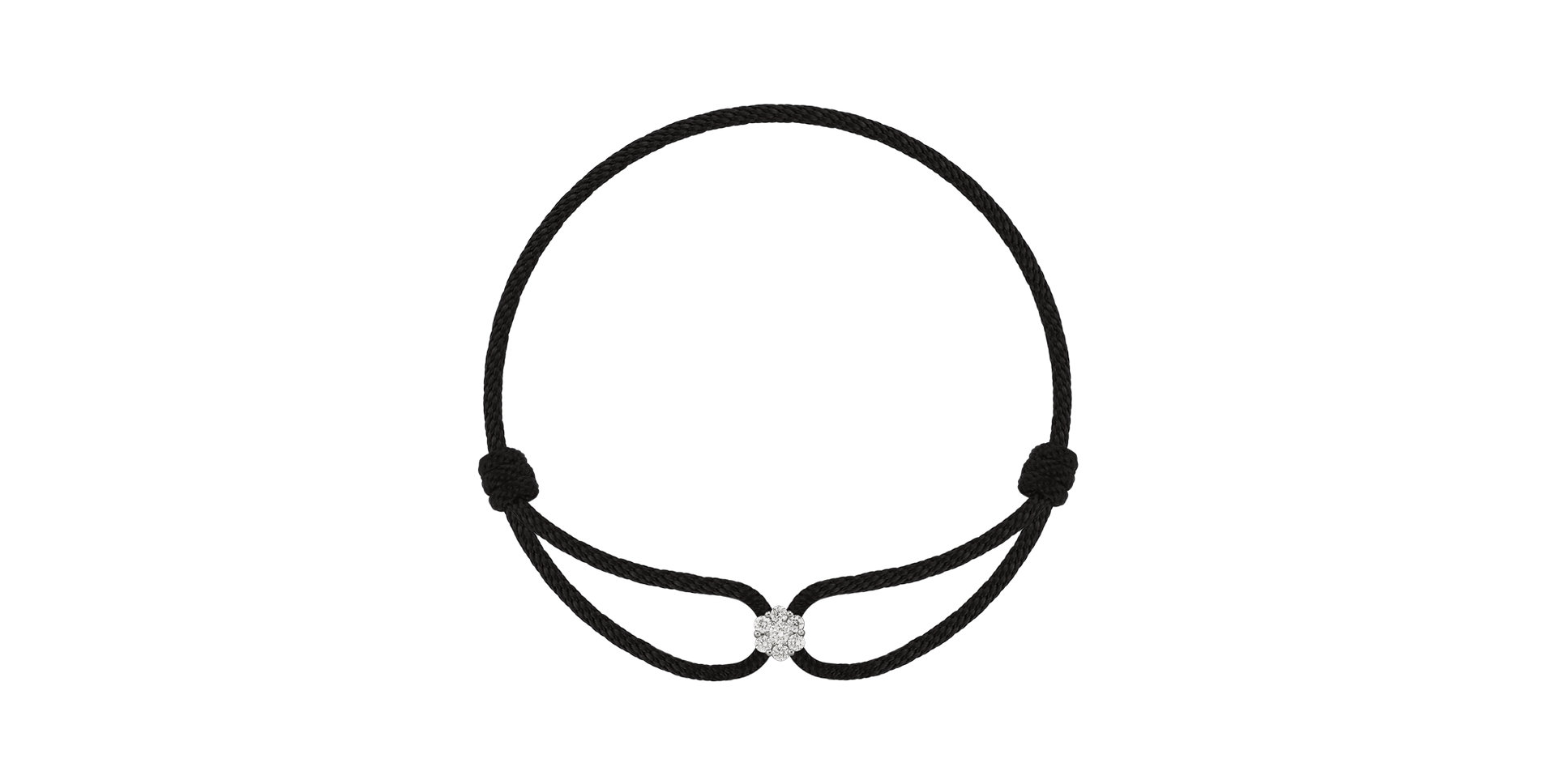 Náramek 14kt bílé zlato s diamantem Deep Snow