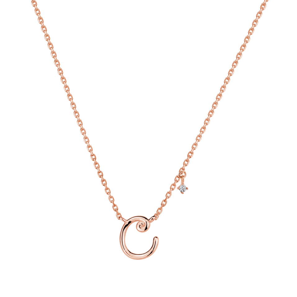 Náhrdelník s diamantem Elegance Letter