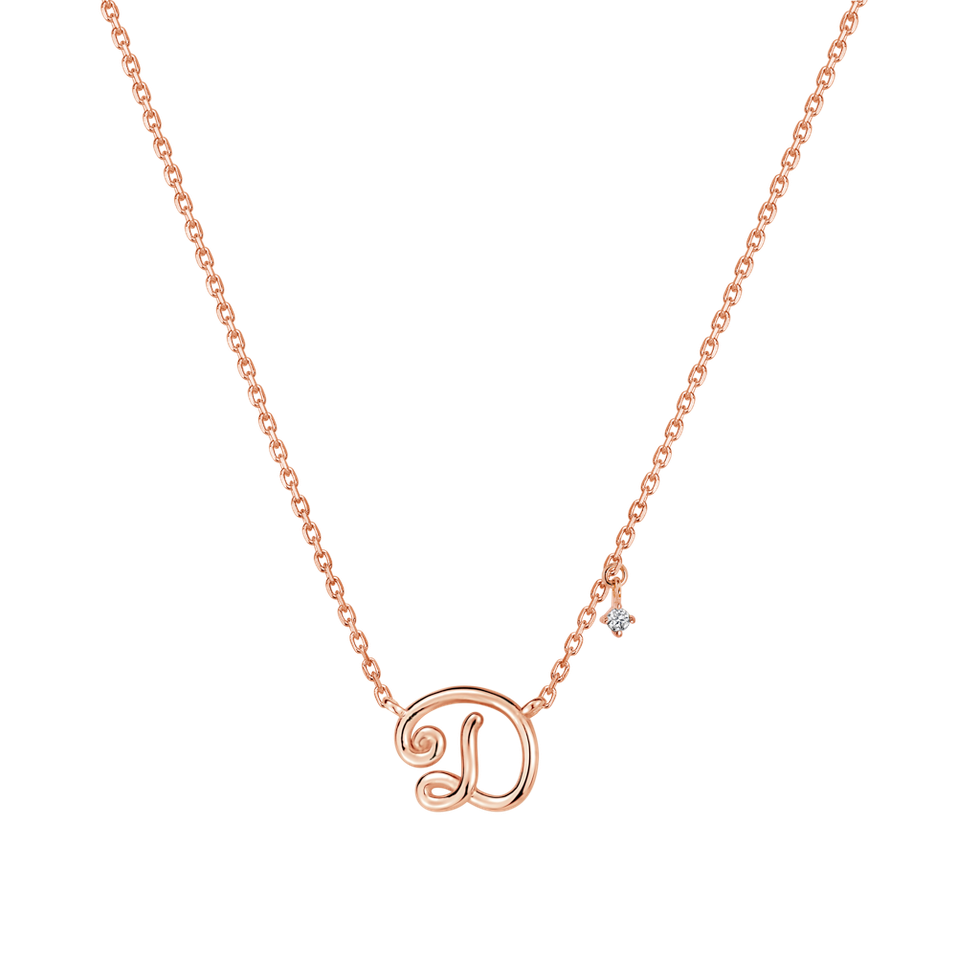 Náhrdelník s diamantem Elegance Letter