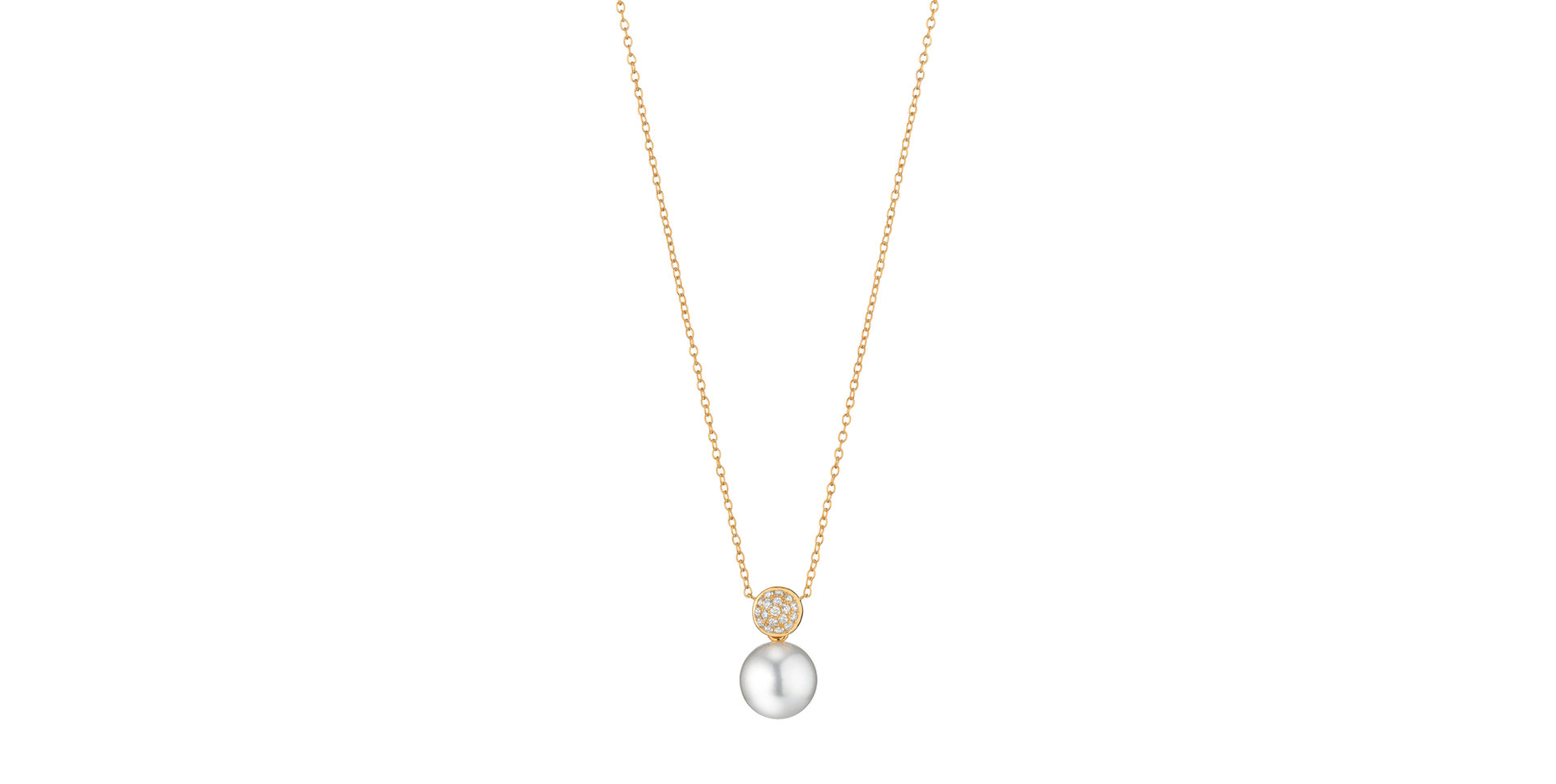 Náhrdelník s diamanty a perlou Modern Classics