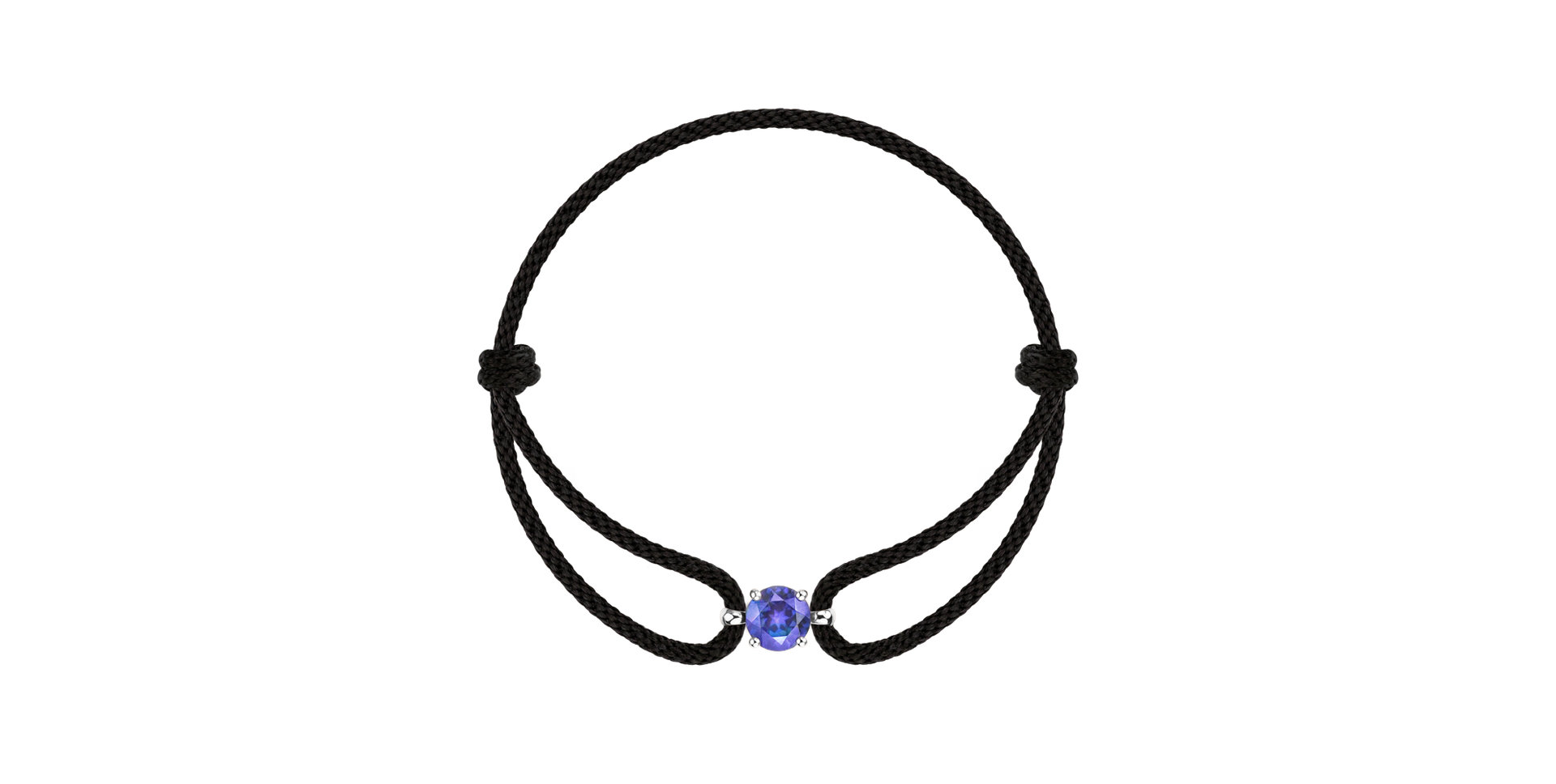 Náramek 14kt bílé zlato s tanzanitem Delilah