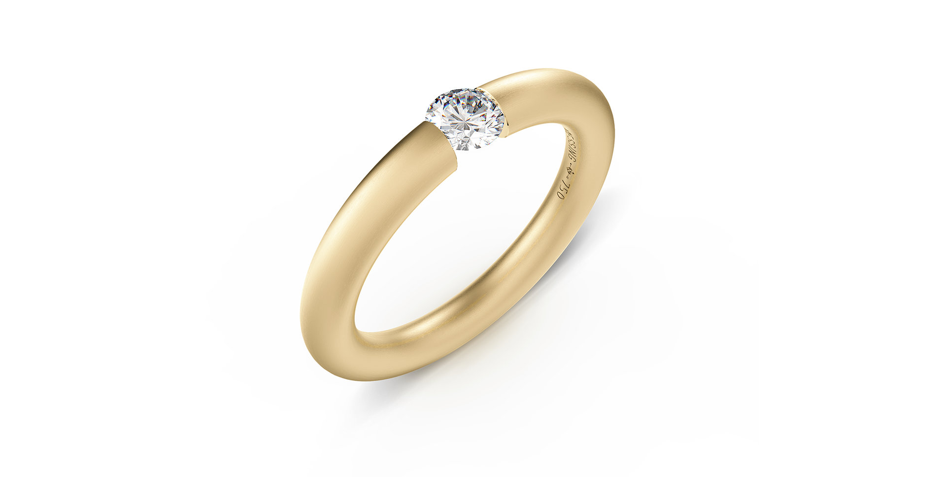 Prsten s diamantem Spannring Round