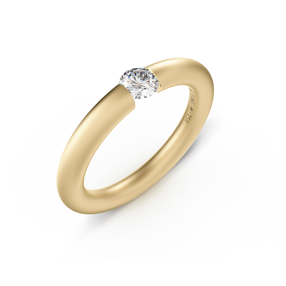 Prsten s diamantem Spannring Round