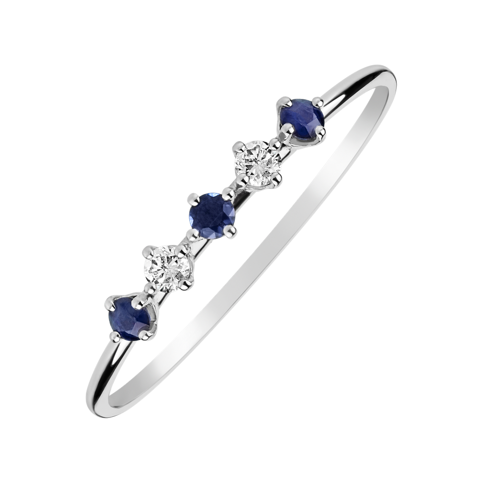 Prsten se safíry a diamanty Sky Sparkle