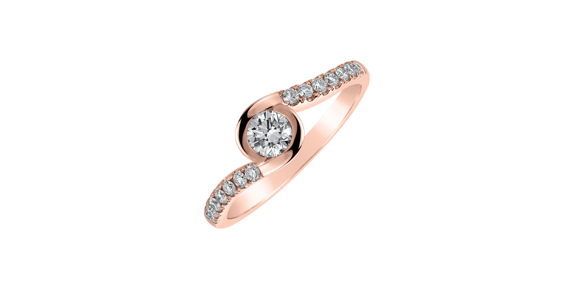 Prsten s diamanty Love Twist