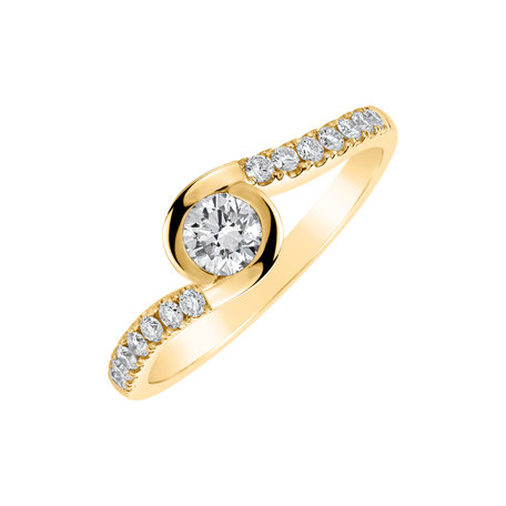 Prsten s diamanty Love Twist