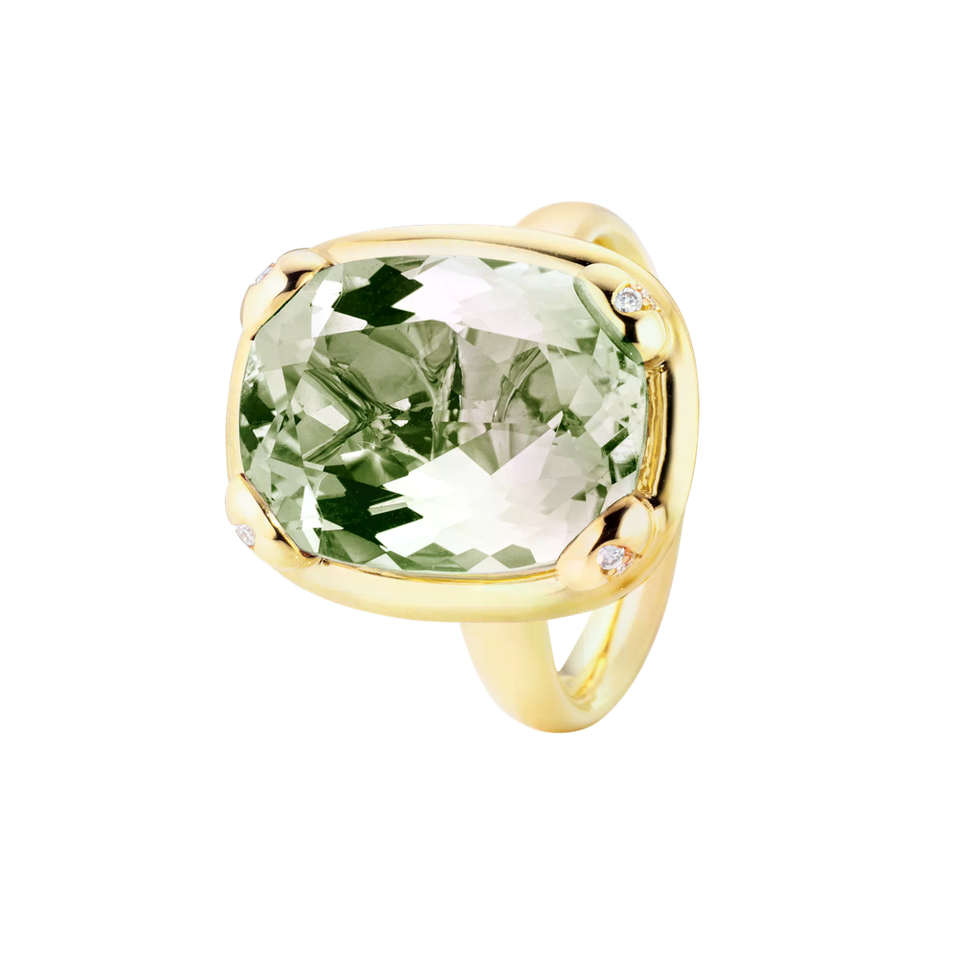 Prsten s diamanty a ametystem Capriccio