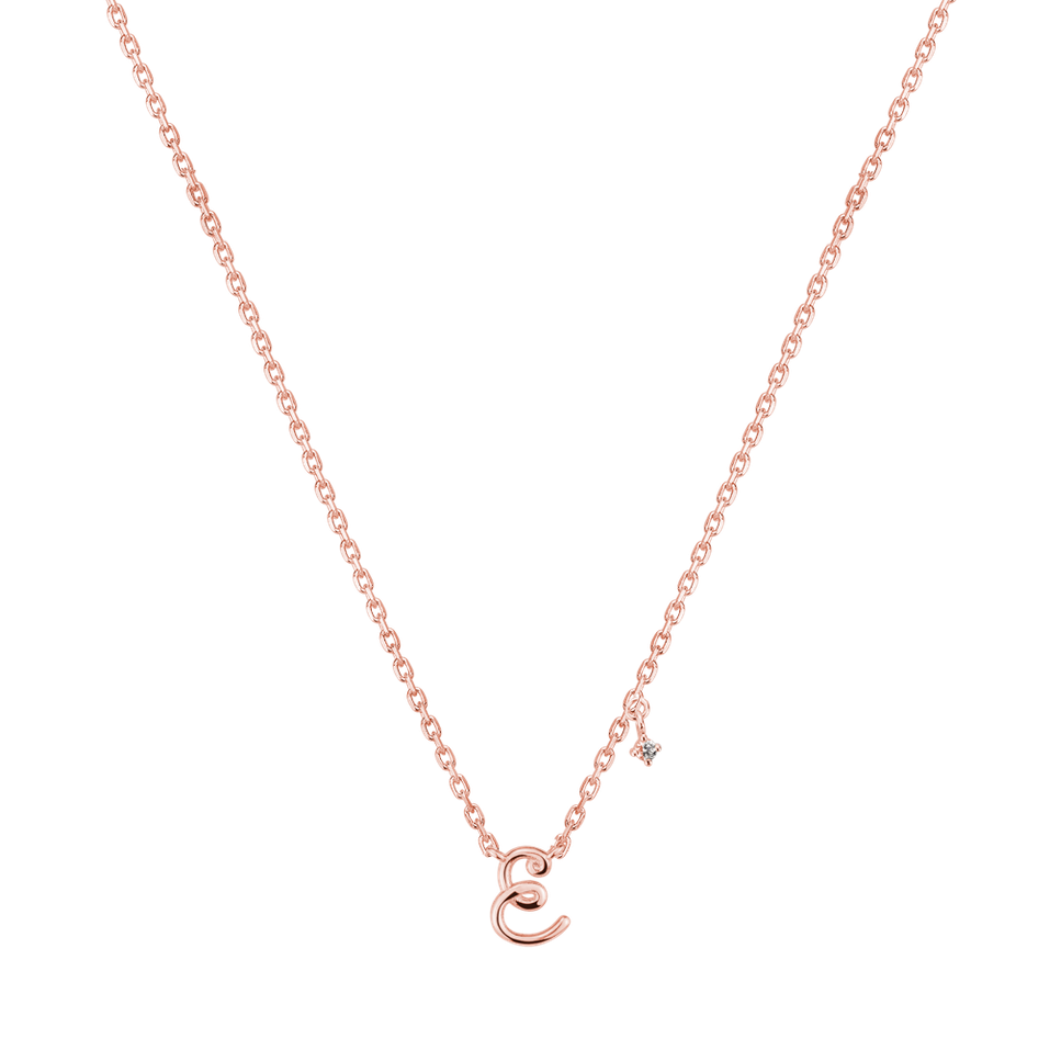 Náhrdelník s diamantem Elegance Letter