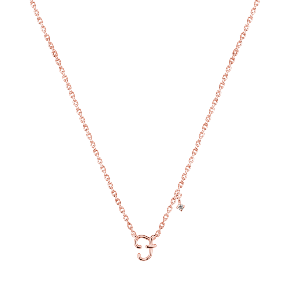 Náhrdelník s diamantem Elegance Letter