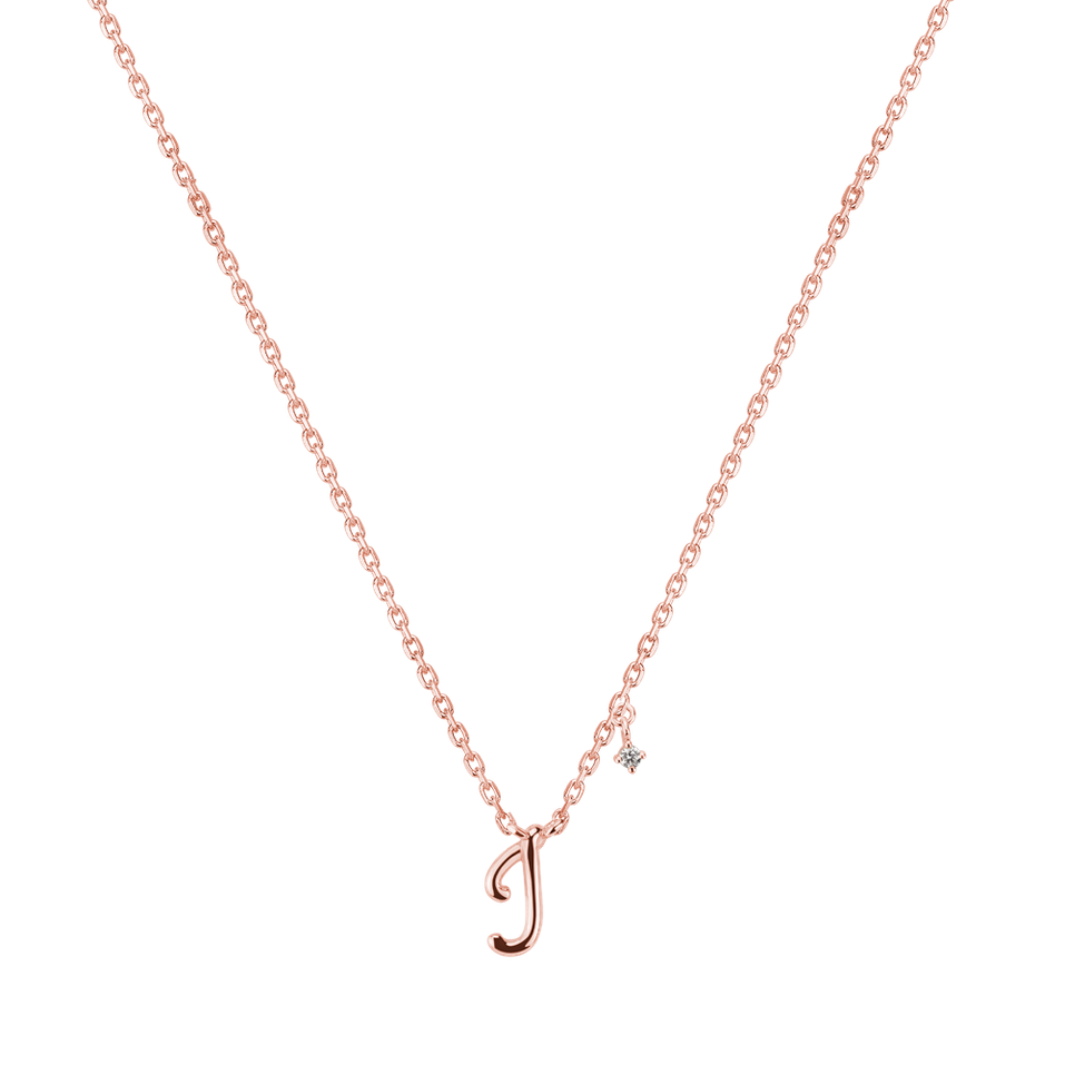 Náhrdelník s diamantem Elegance Letter