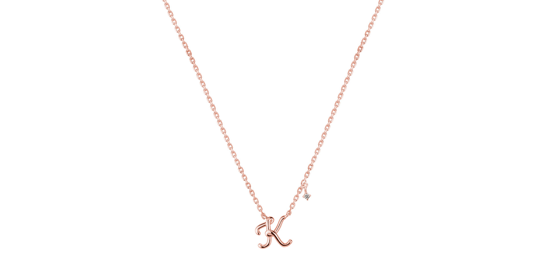 Náhrdelník s diamantem Elegance Letter