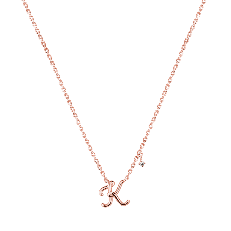 Náhrdelník s diamantem Elegance Letter