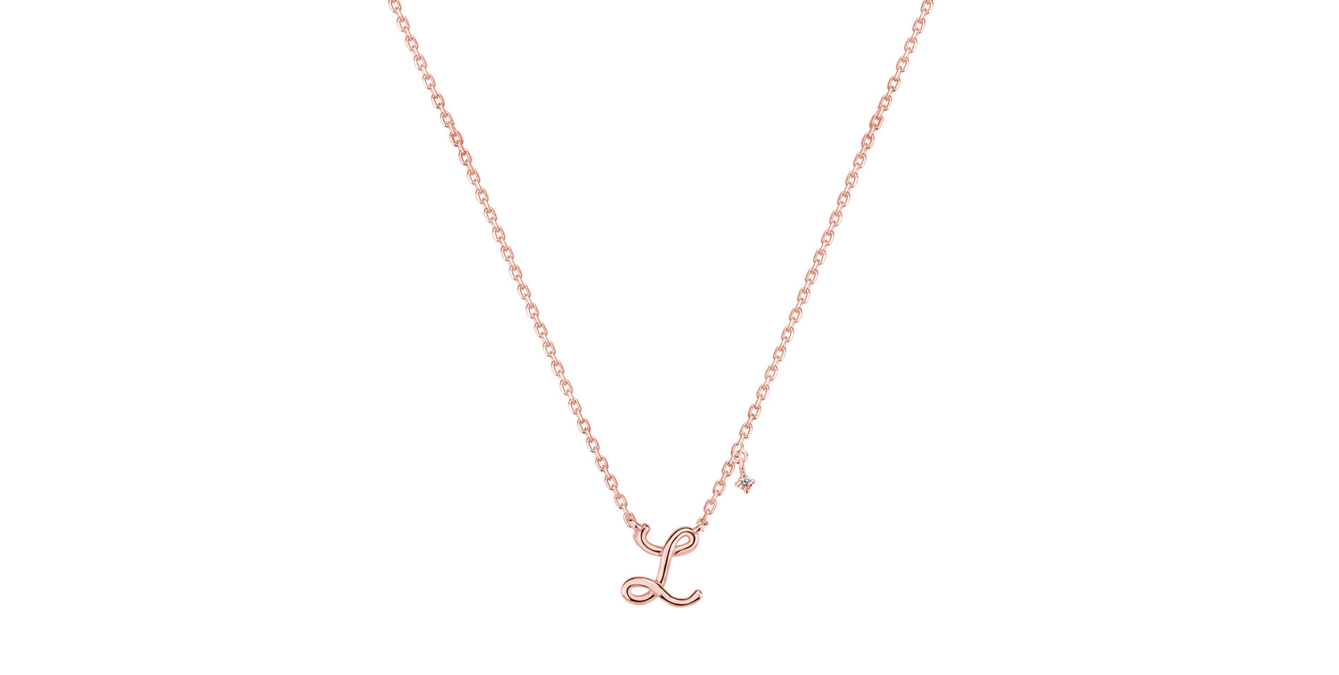 Náhrdelník s diamantem Elegance Letter