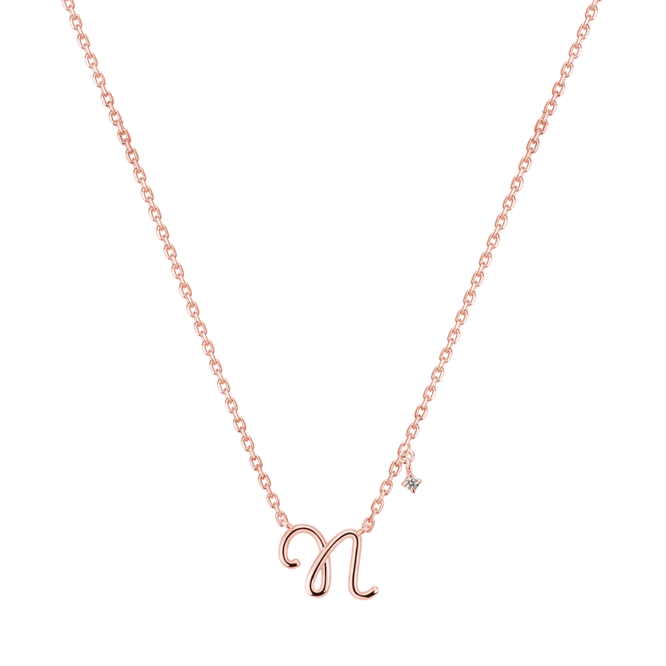 Náhrdelník s diamantem Elegance Letter