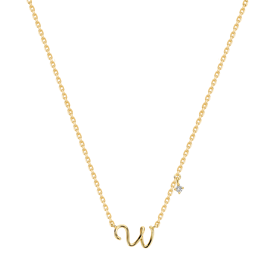 Náhrdelník s diamantem Elegance Letter