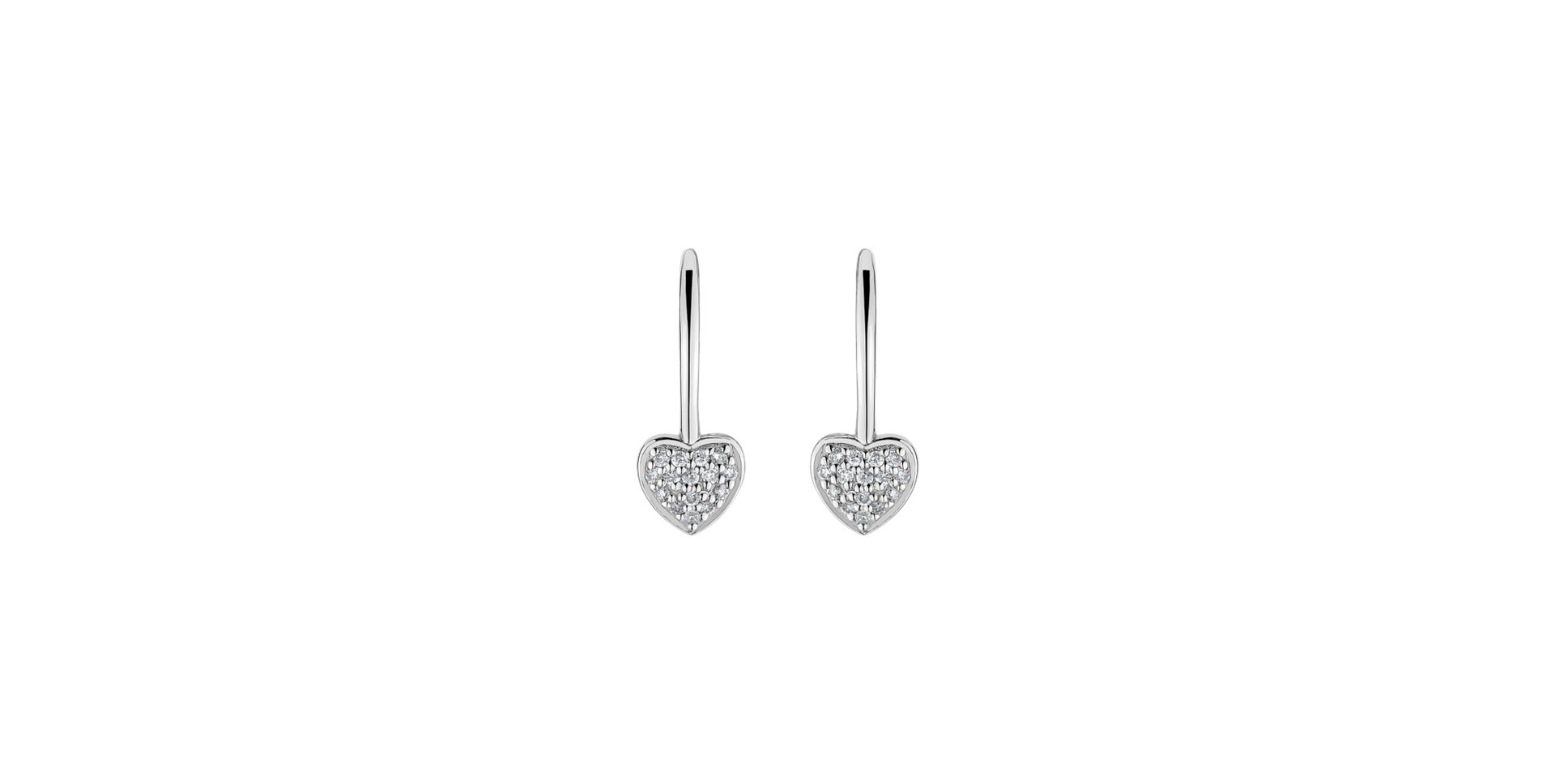 Náušnice s diamanty Sparkle Heart