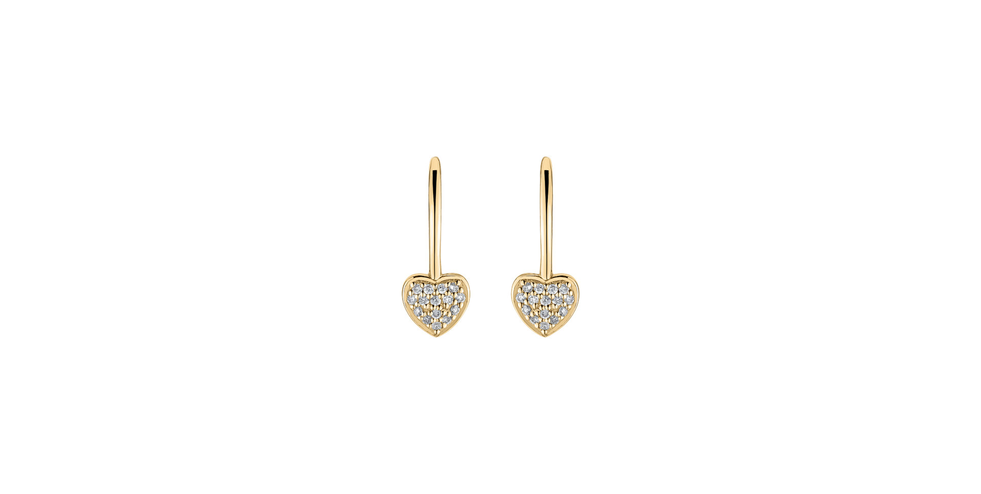 Náušnice s diamanty Sparkle Heart