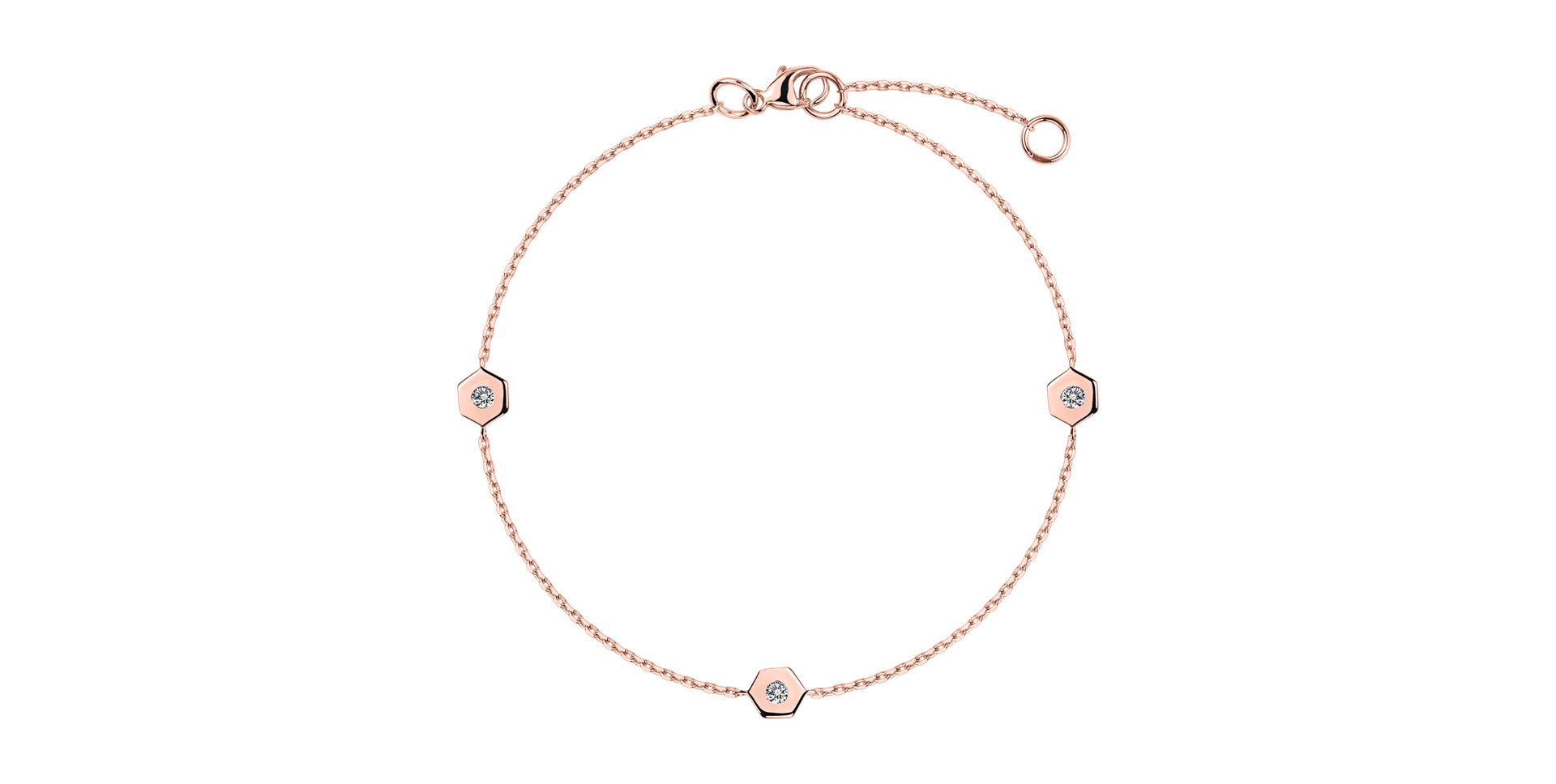 Náramek s diamanty Hexagonal Brilliance