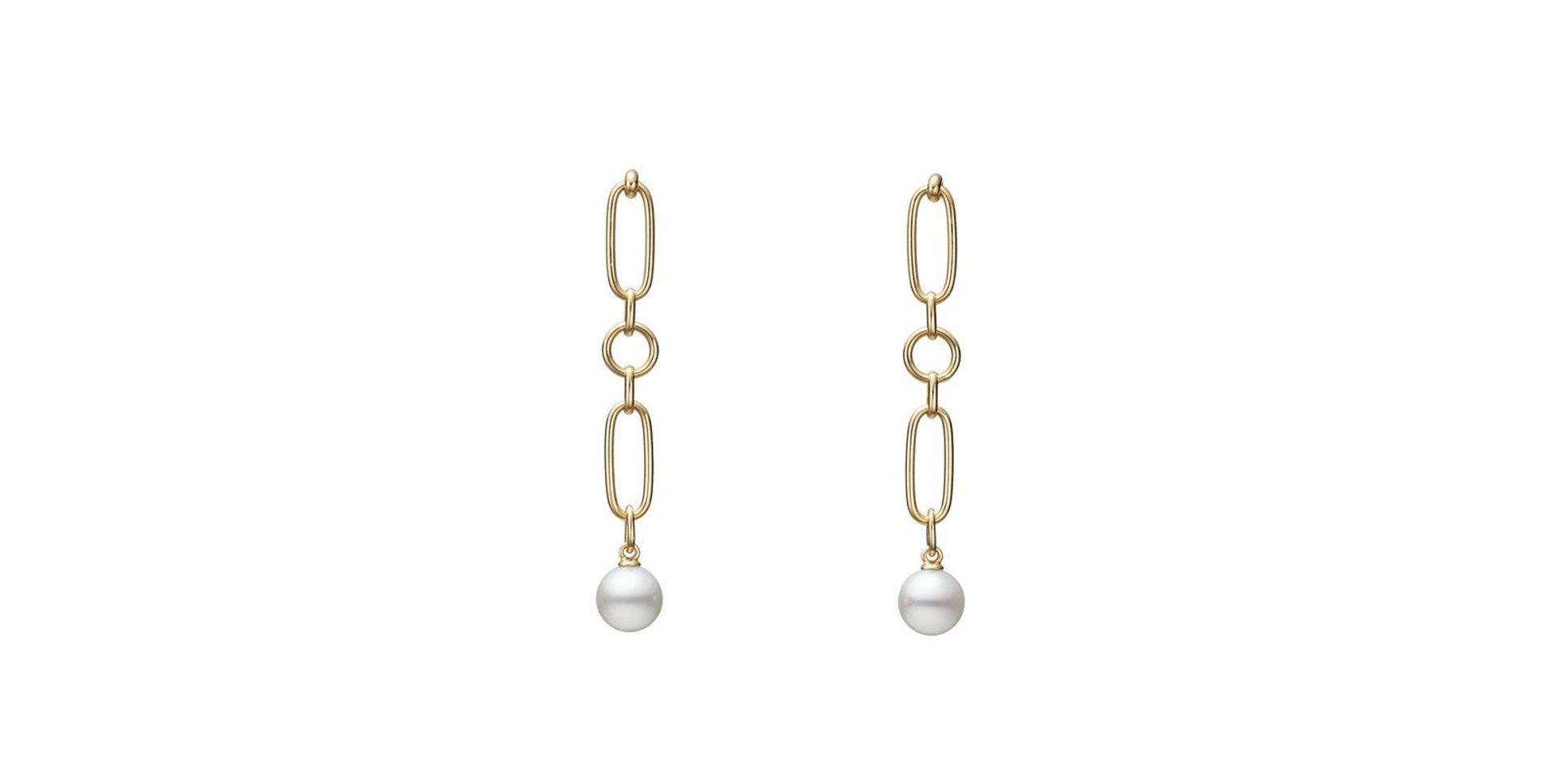 Náušnice s mořskou bílou perlou Akoya M Code