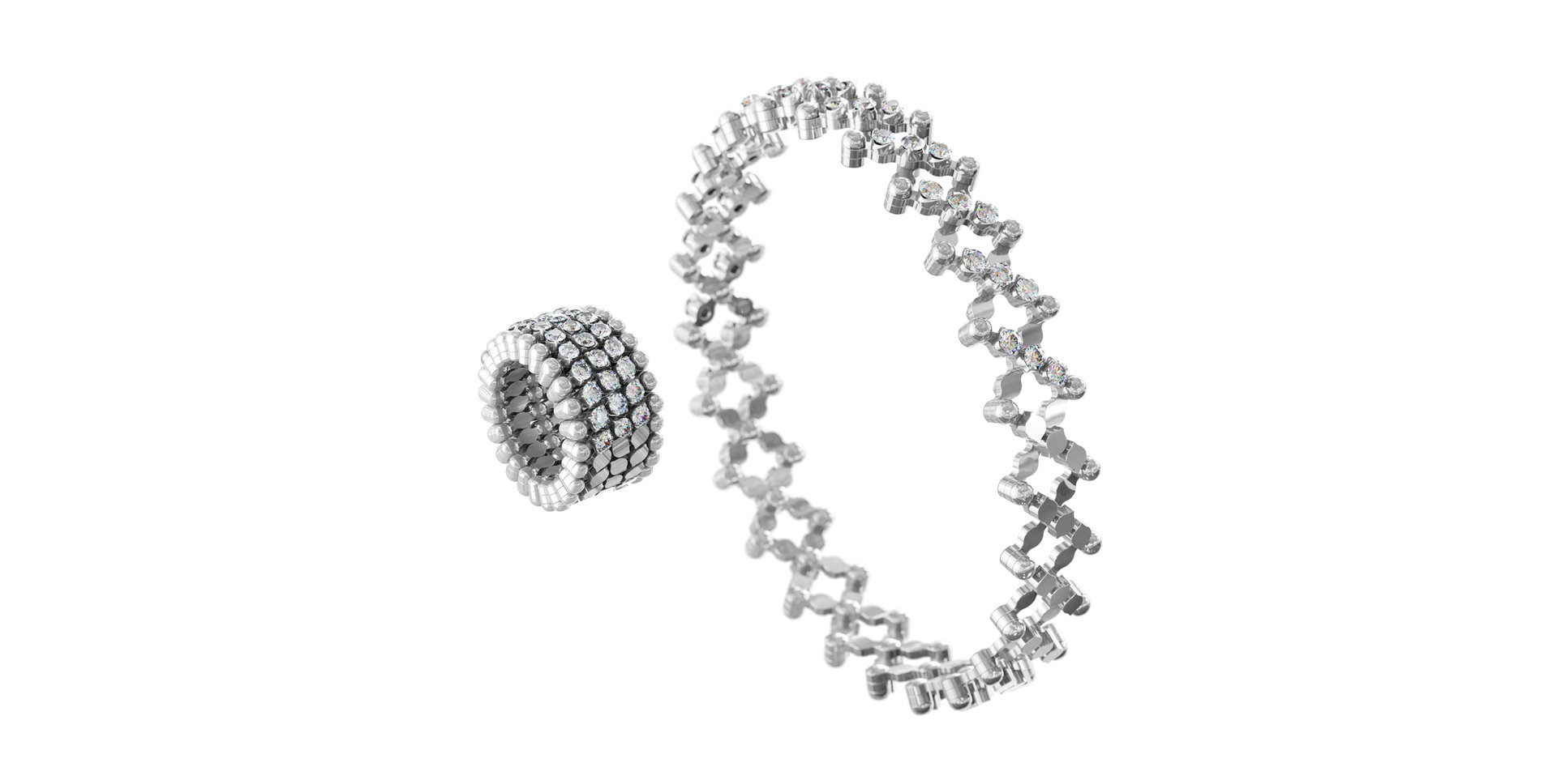 Prsten / náramek s diamanty Brevetto