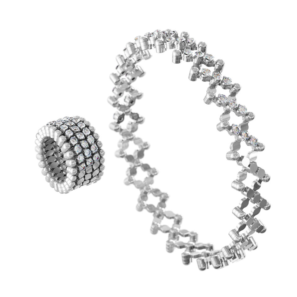 Prsten / náramek s diamanty Brevetto