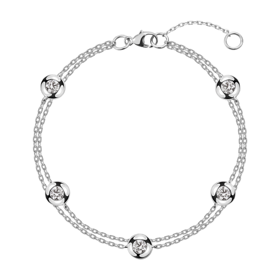 Náramek s diamanty Double dots