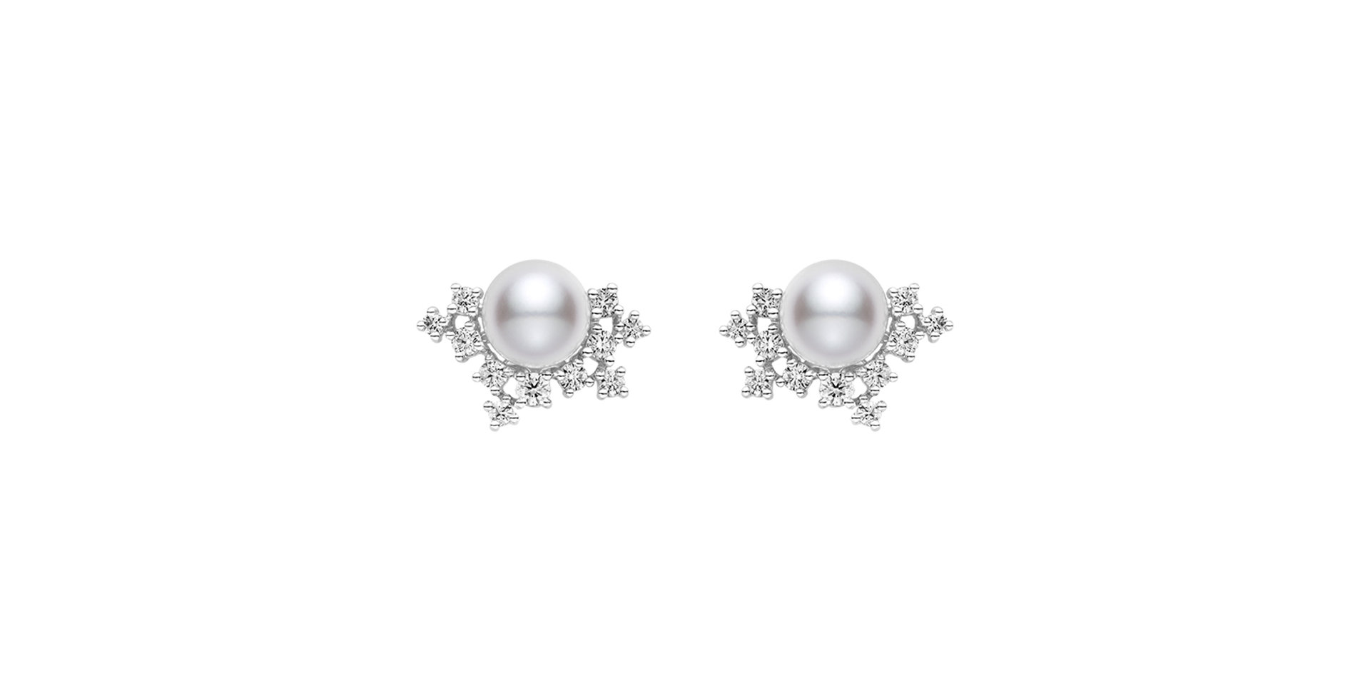 Náušnice s diamanty a perlou Classic Elegance