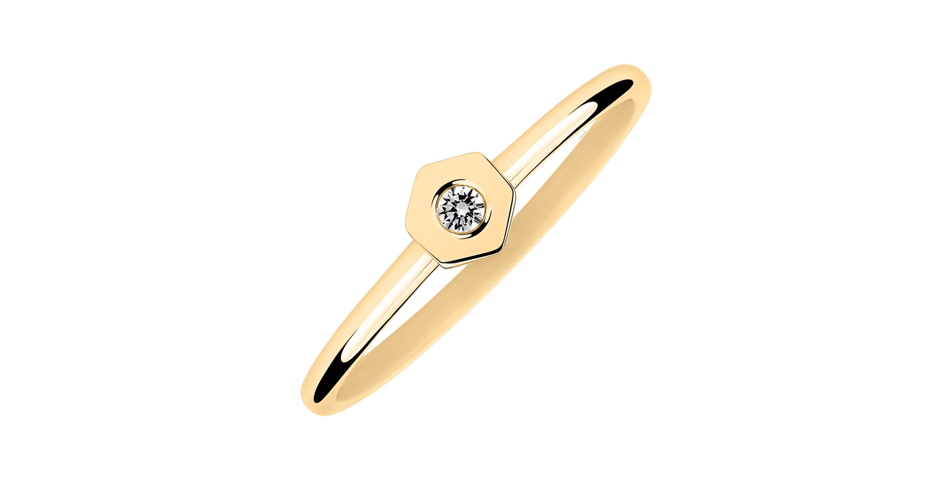 Prsten s diamantem HexaGlam