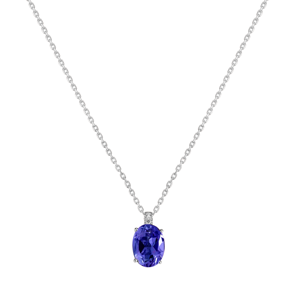 Náhrdelník s diamanty a tanzanitem Aurora