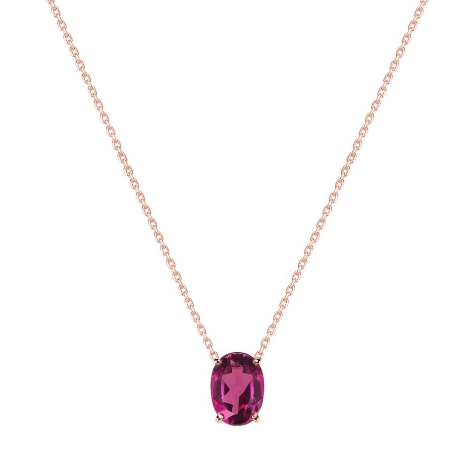 Náhrdleník s rhodolitem Mystic Abyss