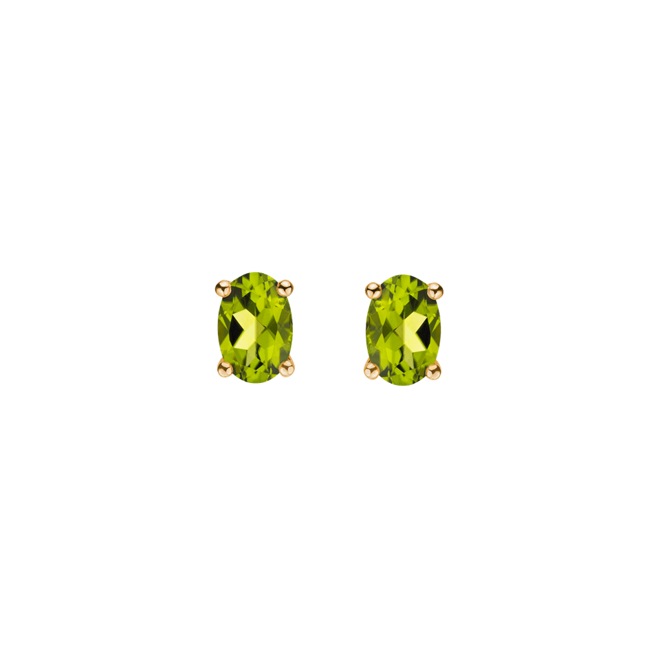 Náušnice s peridotem Mystic Light