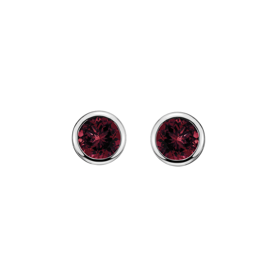 Náušnice s rhodolitem Neon Dots