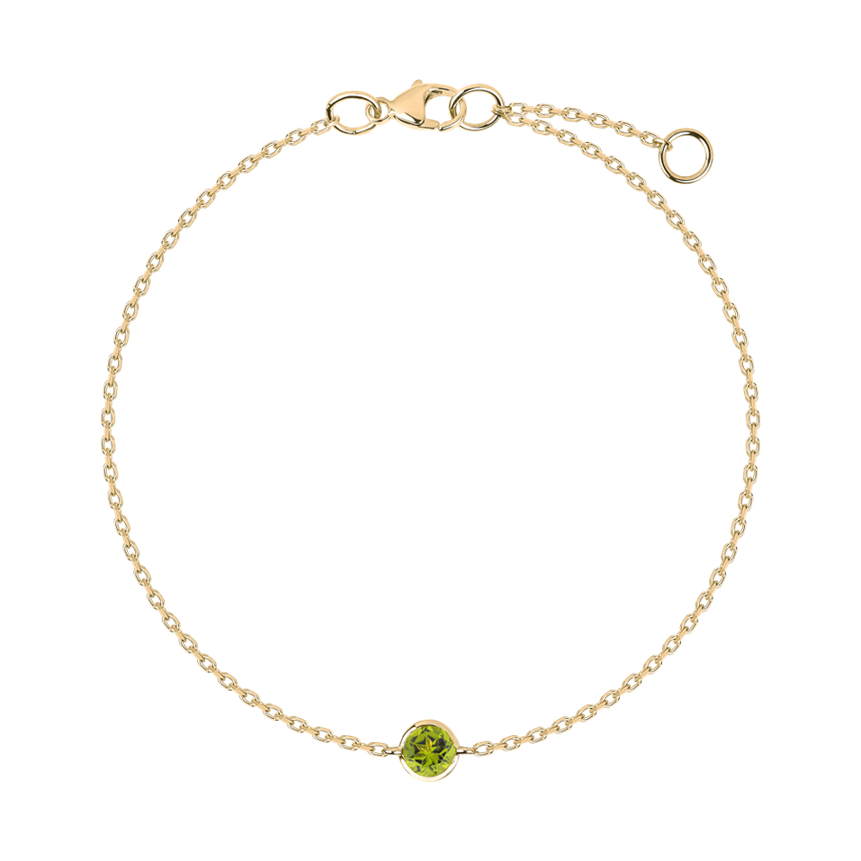 Náramek s peridotem Neon Dot