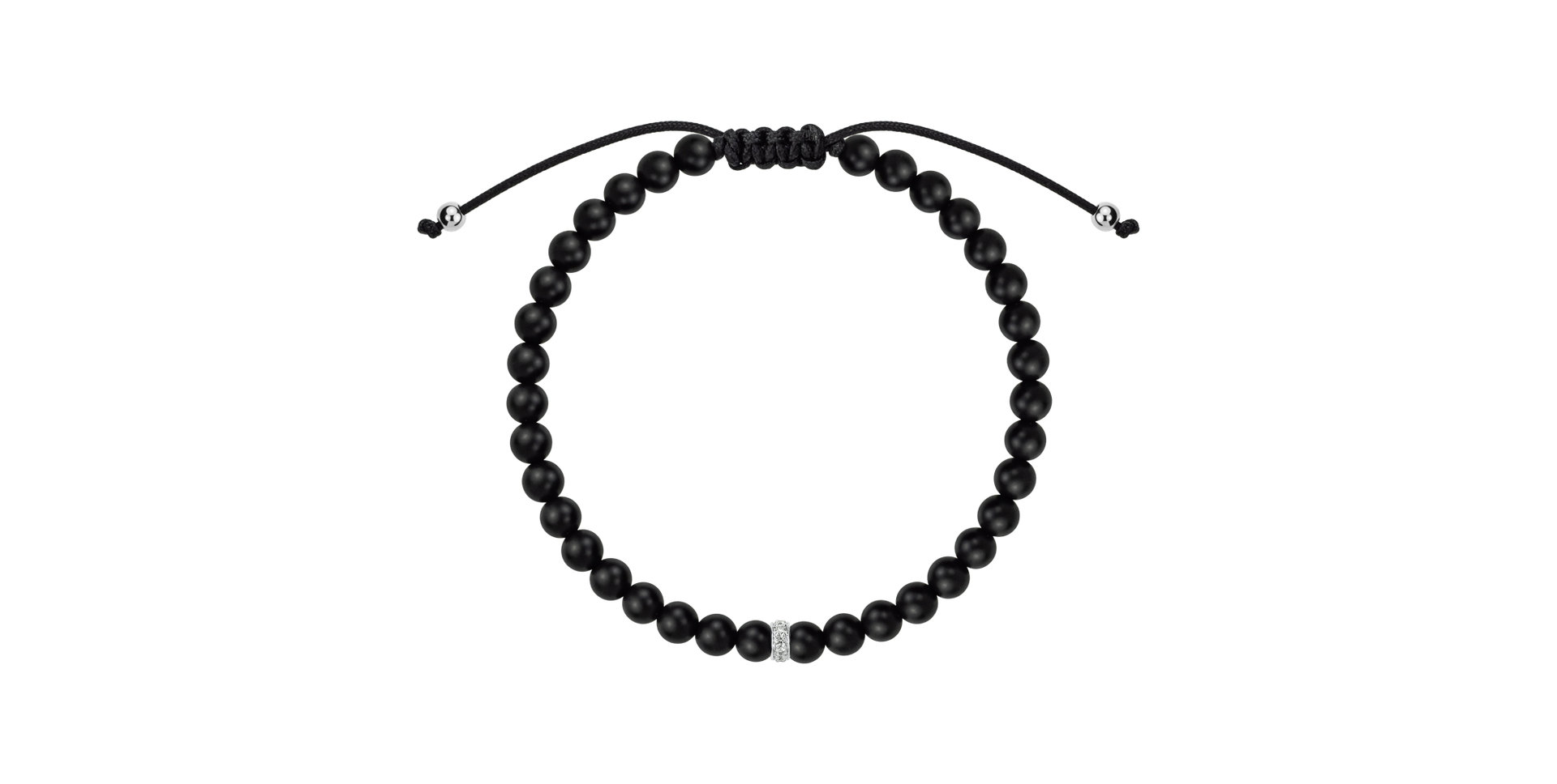 Náramek s diamanty a acháty Shadow Coil