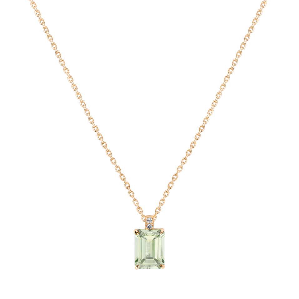 Náhrdelník s diamanty a ametystem Mireth