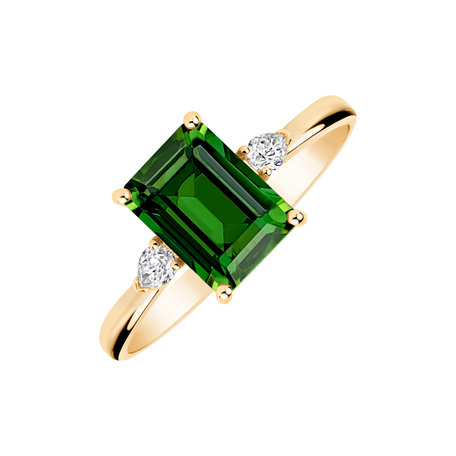 Prsten s diamanty a turmalínem Royal Cordelia