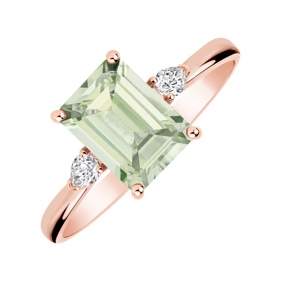 Prsten s diamanty a ametystem Royal Anne