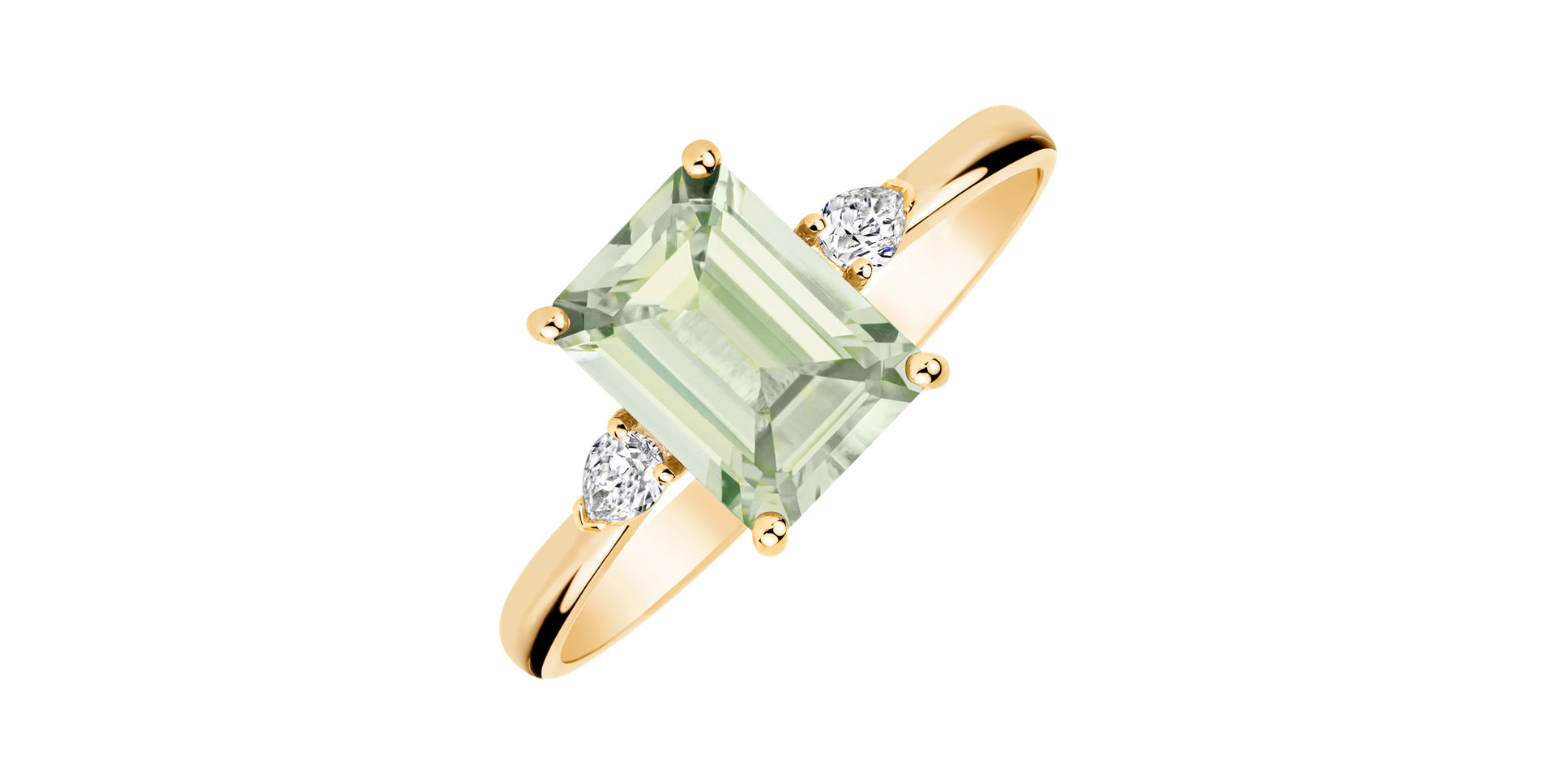 Prsten s diamanty a ametystem Royal Anne