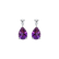 Náušnice s diamantem a ametystem Whispers of Avalon2