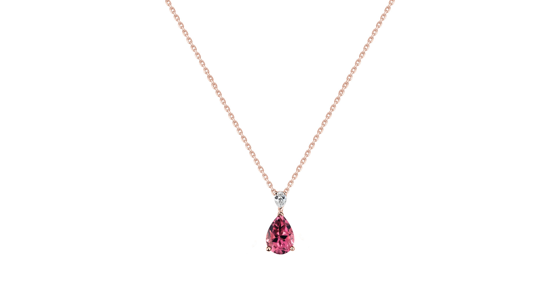Náhrdelník s diamantem a turmalínem Whispers of Avalon
