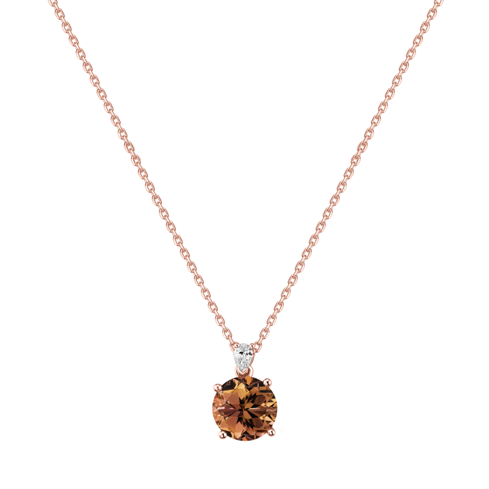 Náhrdelník s diamantem a turmalínem Seraphina