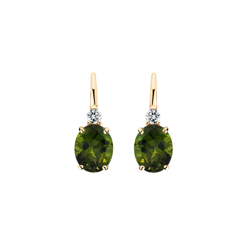 Náušnice s diamantem a turmalínem Juliette