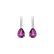 Náušnice s diamanty a rhodolitem Tearfall2