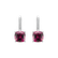 Náušnice s diamanty a rhodolitem Calliope2