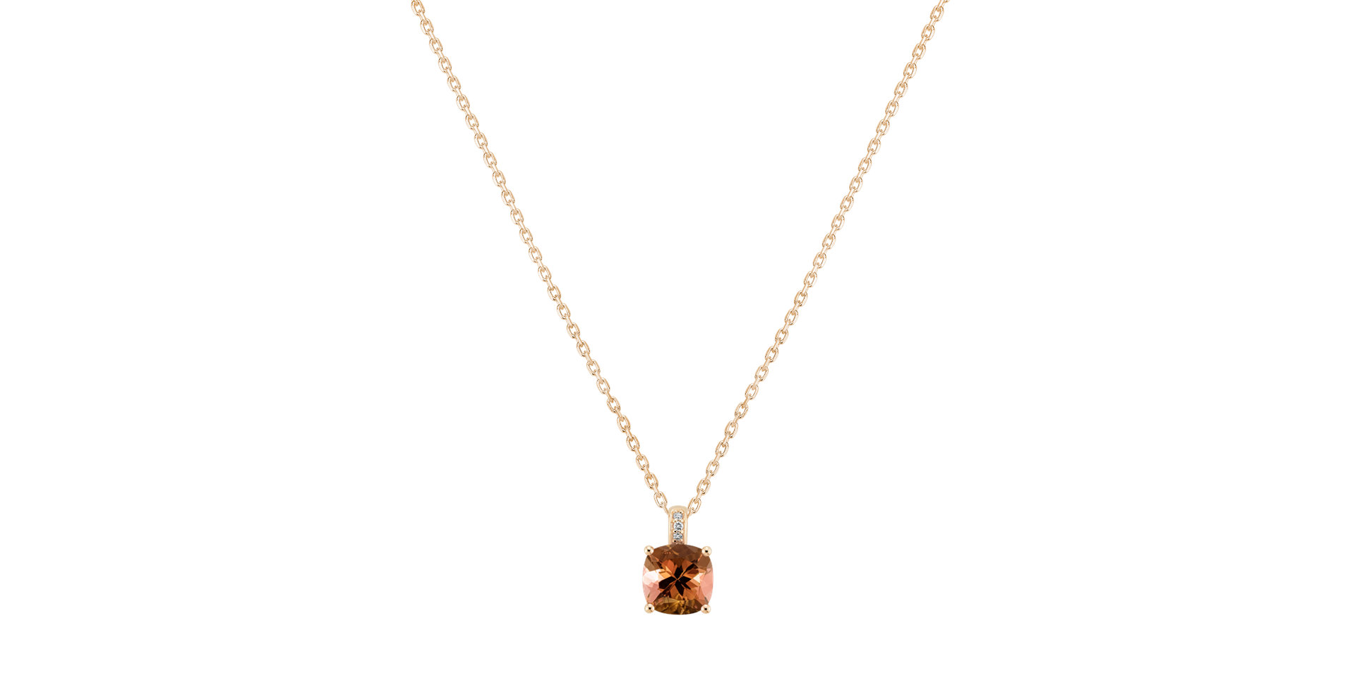 Náhrdelník s diamanty a turmalínem Linnea