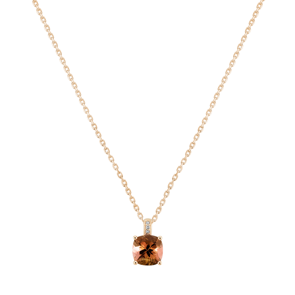 Náhrdelník s diamanty a turmalínem Linnea