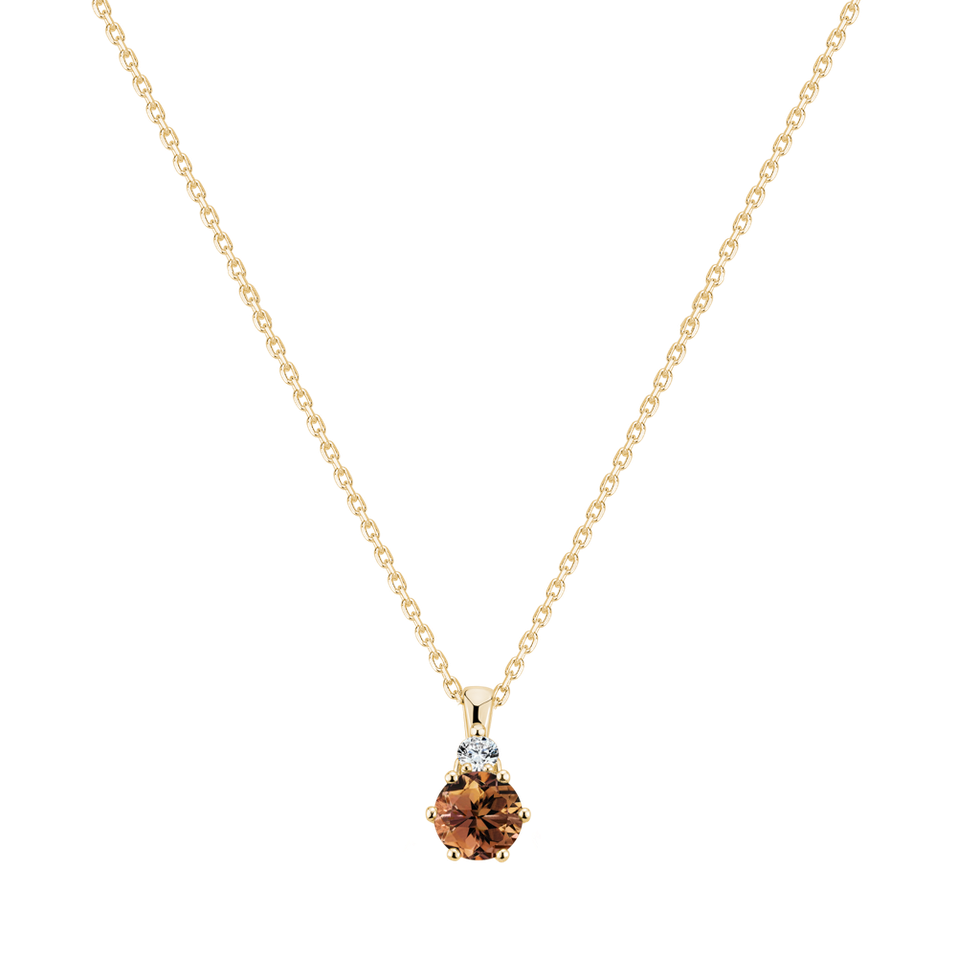 Náhrdelník s diamantem a turmalínem Diamara