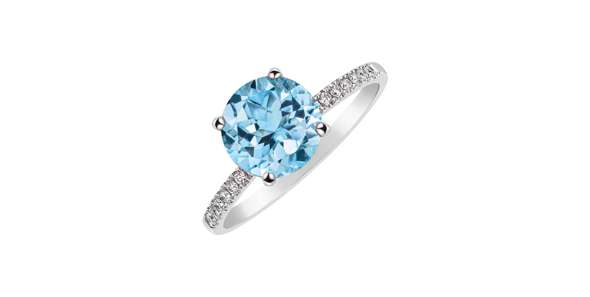 Prsten s diamanty a topazem Bethy