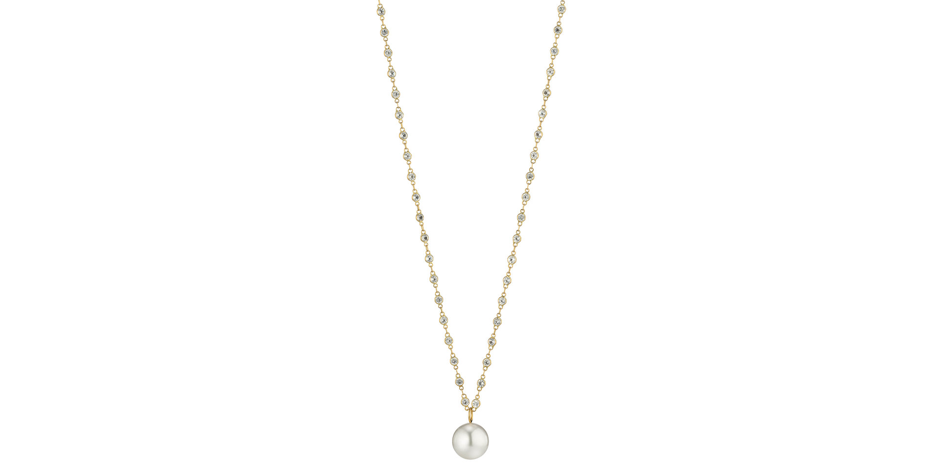 Náhrdelník s topazem a perlou Modern Classics