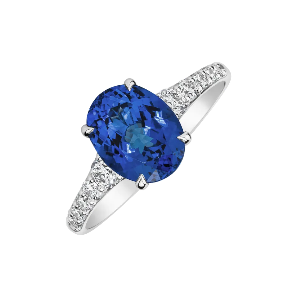 Prsten s diamanty a tanzanitem Shimmering dazzle